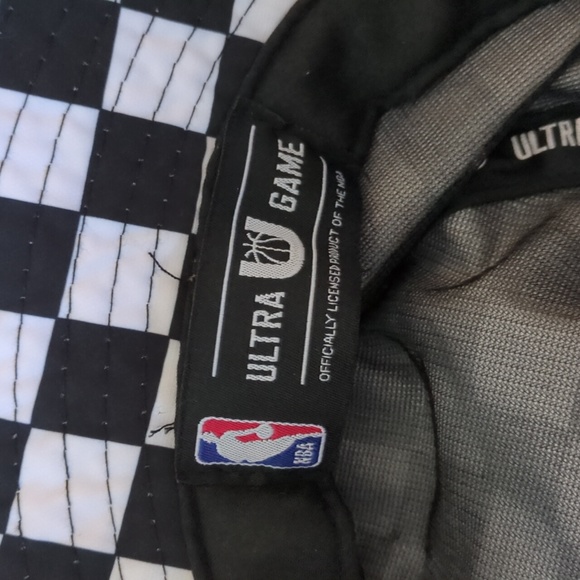 NBA Chicago BULLS Ultra Game Bucket Hat Black White Checkered Adult Logo Cap - Picture 3 of 5
